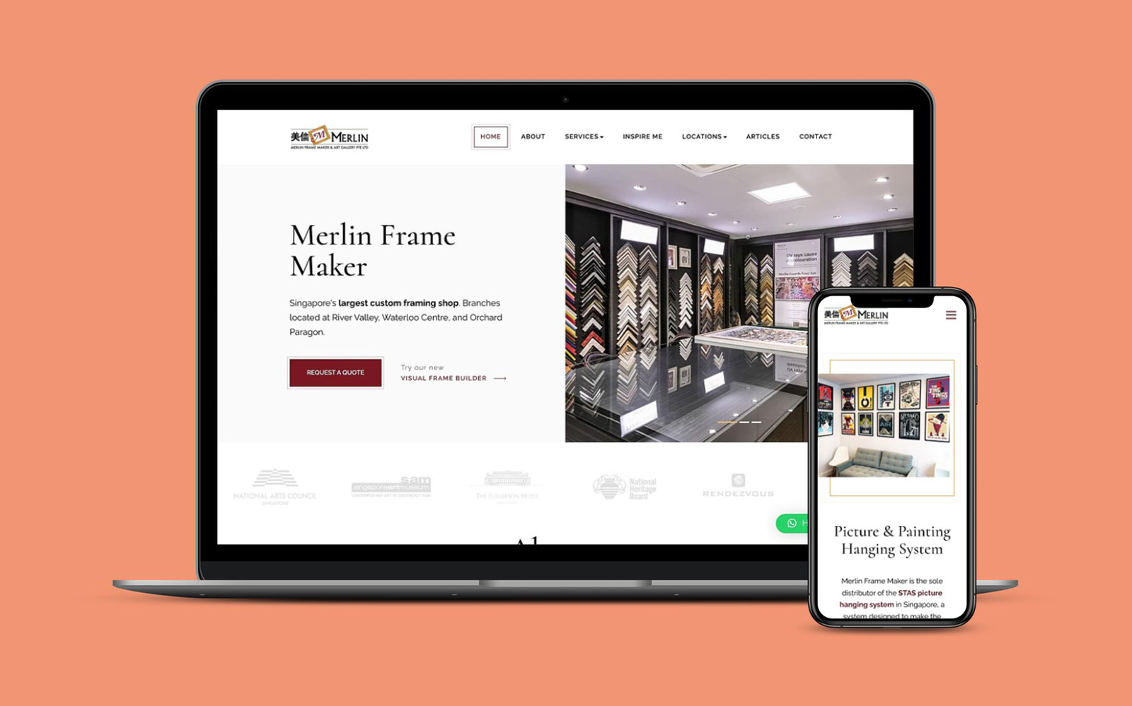 Merlin Frame Maker Website