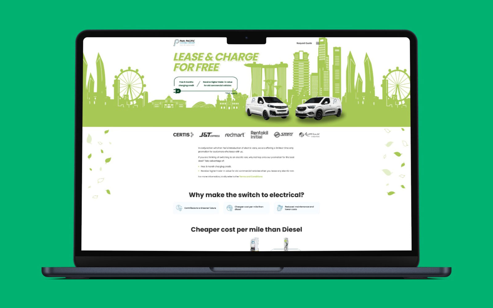 Pan Pacific Van & Truck Leasing EV Page