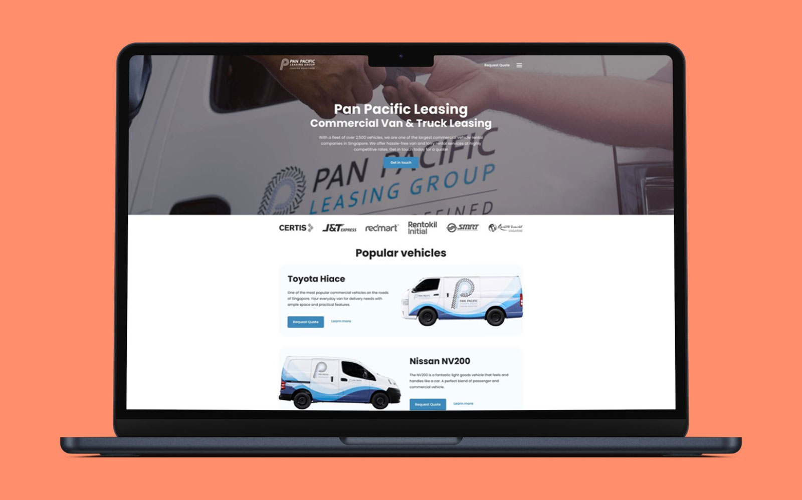 Pan Pacific Van & Truck Leasing Homepage